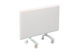 Nobo Slimline Panel Heater w/Castors & Thermostat - White finish 2kW