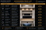 Heater Cavity Frame & Plaster and Accessories