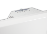 Nobo Slimline Panel Heater w/Castors & Thermostat - White finish 750W