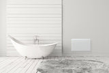Nobo Slimline Panel Heater w/Castors & Thermostat - White finish 750W