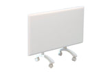 Nobo Slimline Panel Heater w/Castors & Thermostat - White finish 1kW