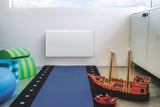 Nobo Slimline Panel Heater w/Castors & Thermostat - White finish 1kW