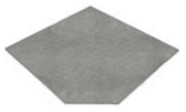 Full slab, corner 1.2m composite hearth in Light Grey