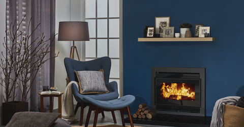Kent Calisto Small Insert Wood Heater - Metallic Black