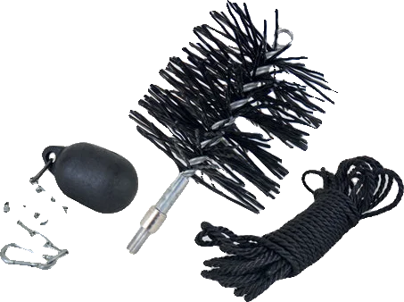 6″ Pull Through Flue Brush – 10m Rope